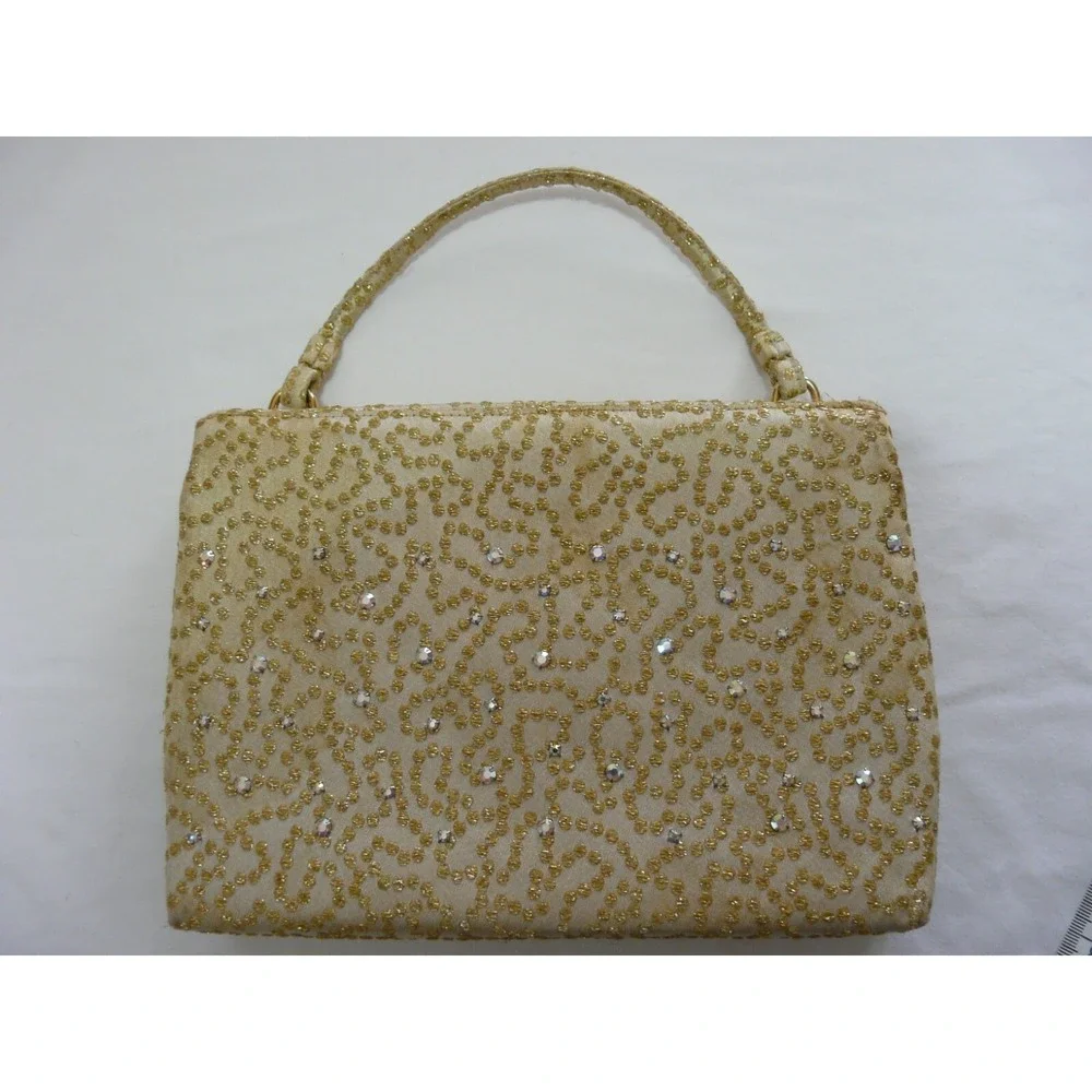 VTG Andrew Geller Evening Bag Gold Sparkly Clutch Handbag‎ Bling Dressy Formal